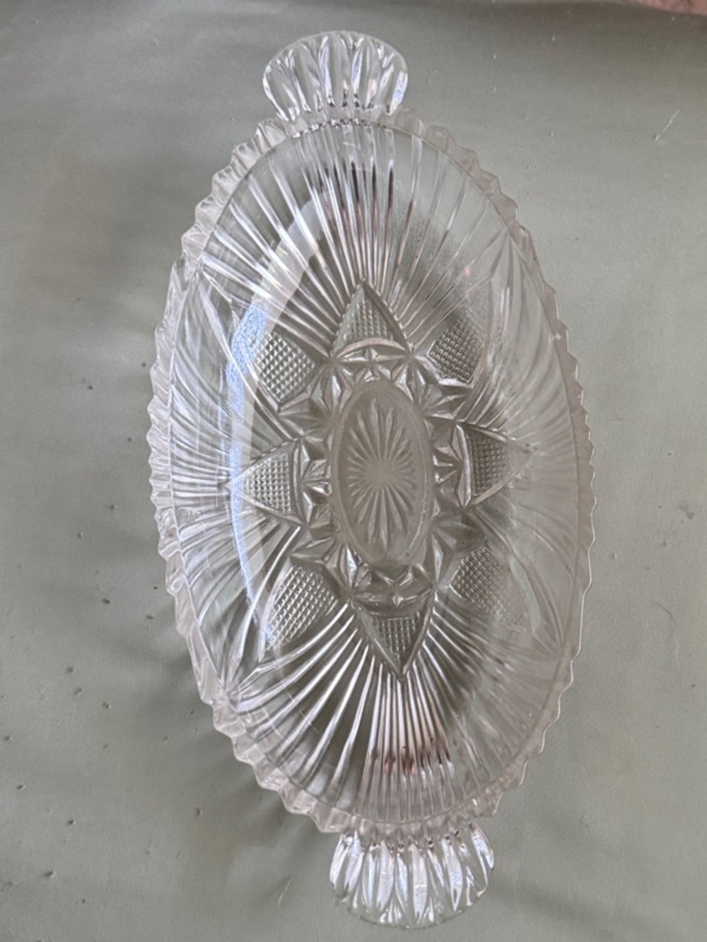 Vintage Hazel-Atlas glass relish dish